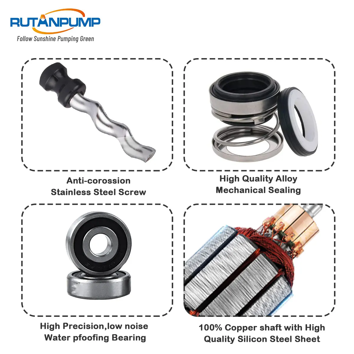 RUTANPUMP винтовая щетка Солнечный водяной насос 12 В 24 в 32 в солнечные водяные насосы Солнечный водяной насос для сельскохозяйственного орошения