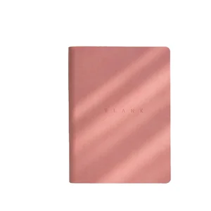 Best Selling Morandi Custom PU Leather Fabric Embossed Logo A5/A6/A7 Soft Diary Journal Notebook Spiral Blank Planner for School