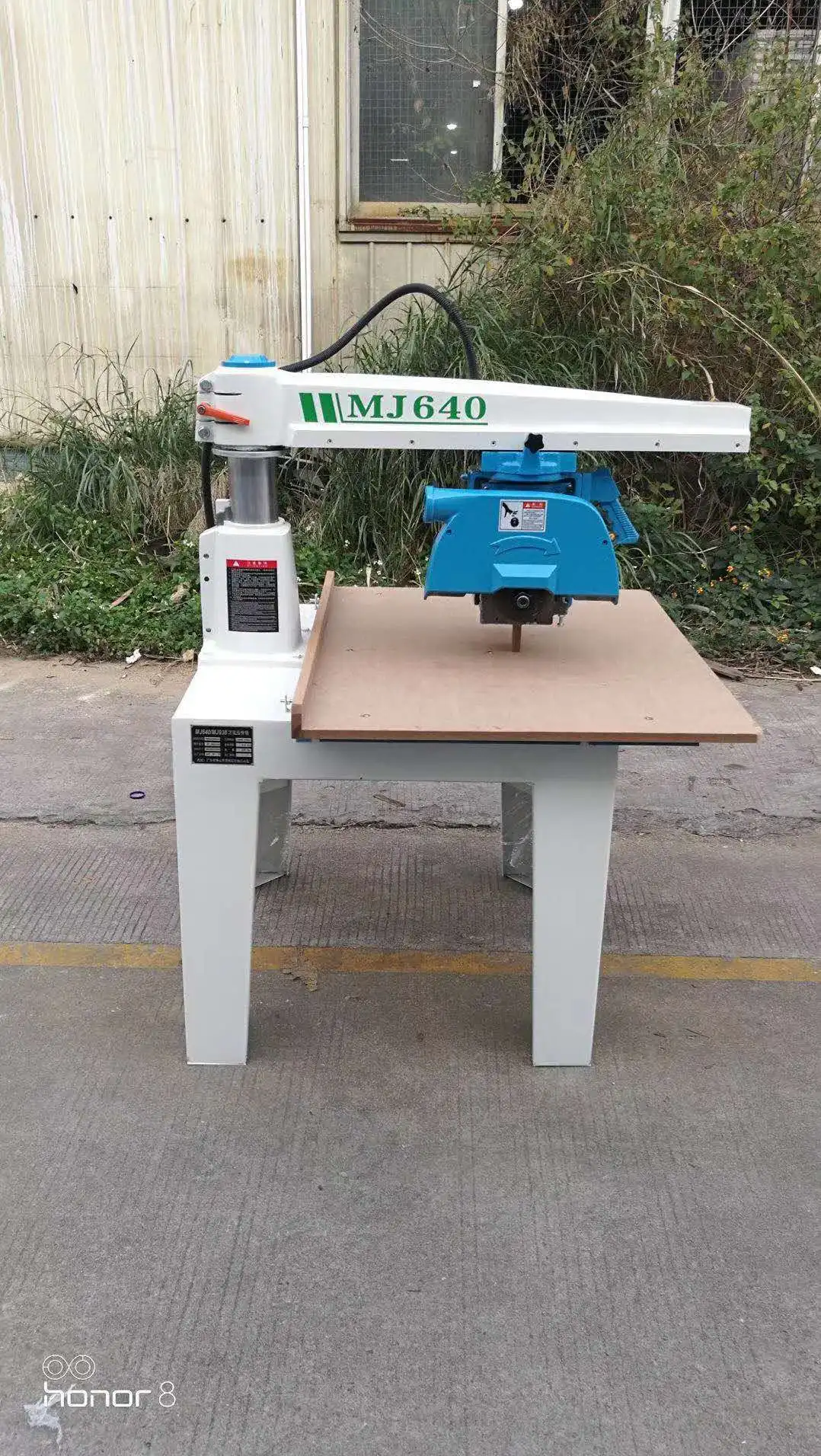 木工木材MDFボードパネル半自動円形ブレードハンドルラジアルアーム