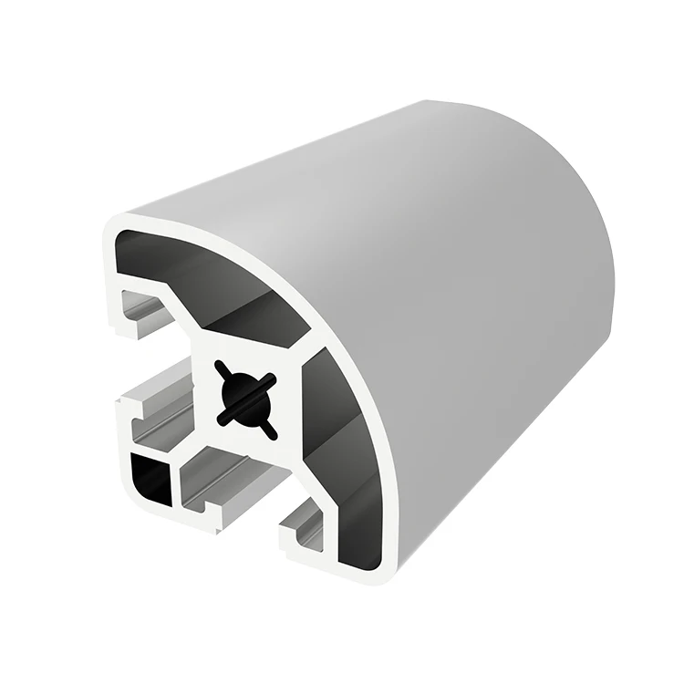 Perfil de aleación de aluminio extruido industrial 4040R, tubo cuadrado de esquina de aleación de aluminio, ofrece servicios de perforación y corte