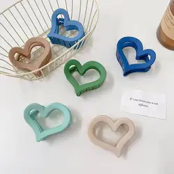 Милый в Корейском стиле форме сердца коготь из смолы Акула заколка для волос аксессуары