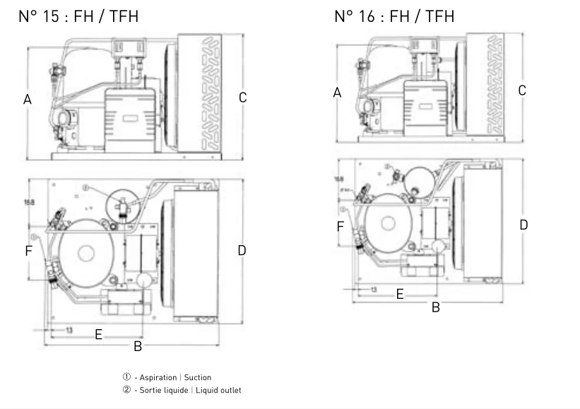 TAG2522ZBR  Made in China commercial condensing units r404 refrigerant cold storage compressor condensing units