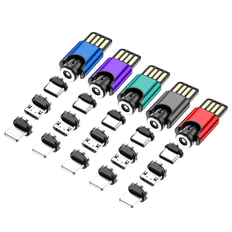 Мини usb-кабель Greenport 3 в 1, магнитный шнур, зарядное устройство для мобильного телефона, адаптер с 3 магнитными головками 2,4 А