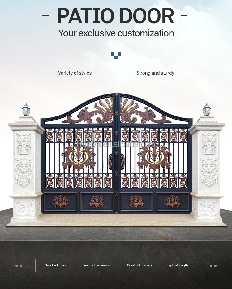 New Modern Design Laser Cut Aluminum Art Gate Prices Sliding Gate