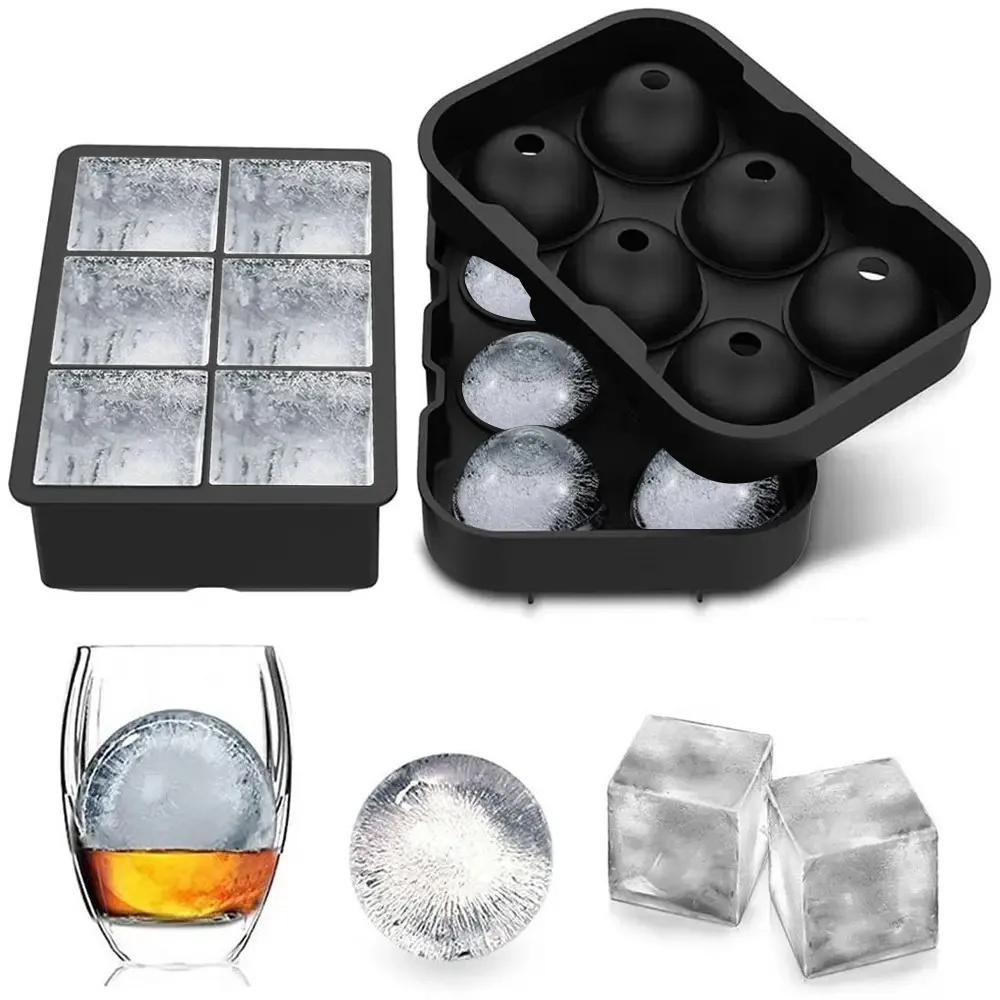 Customizable Summer Square Silicone Ice Tray Sustainable and Easy-to-Demold Bar Ice Making Mold