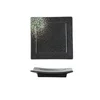 7inch square plate-green forest black