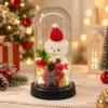 Oso de peluche navideño estilo clásico + fondo negro