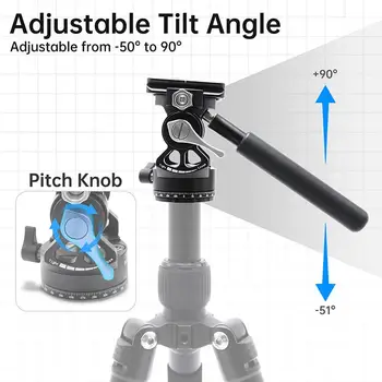 Hydraulically Dampened Gimbal DV01 Aluminum Alloy Carbon Fiber Flexible Photography Videography Equipment Strong Compatibility detail image