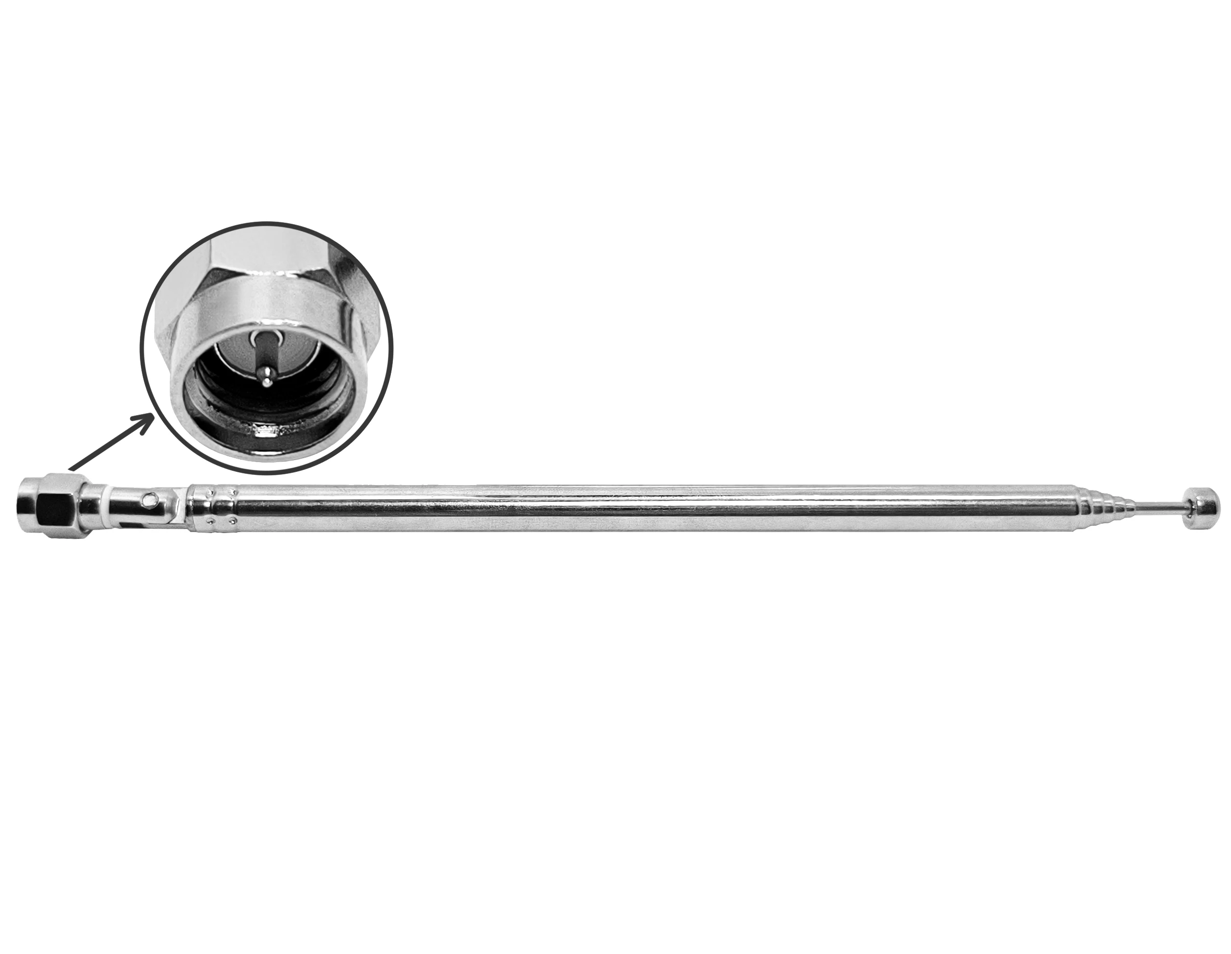 DAB FM Radio Aerial Adapter HiFi AV Receiver Mini System Aerial Handheld Radio Antenna Rod SMA Telescopic Antenna