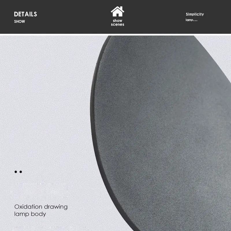 LED wall lamp round white black balcony courtyard bedroom bedside aisle modern decorative wall lamp