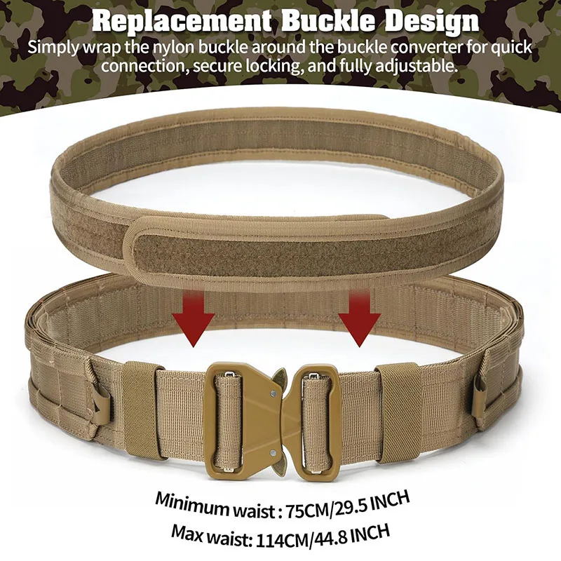 High Density Material Adjustable Outdoor Multifunctional Pockets Quick Release Tactical Heavy Duty Sport Enthusiasts Belt