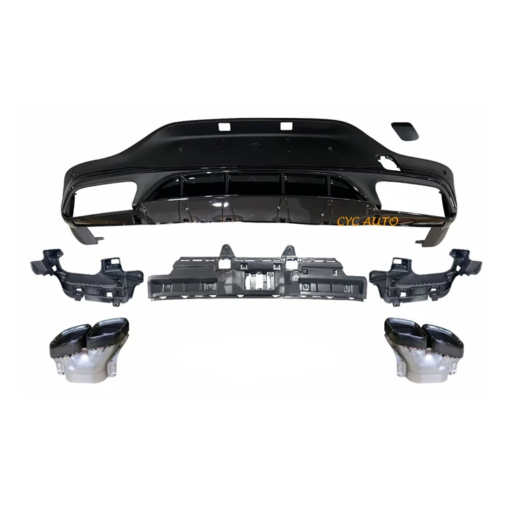 GLC X253 Modified Diffuser Coupe Class for Mercedes Benz GLC63S X253 Rear Diffuser with Exhasut Tips 2020
