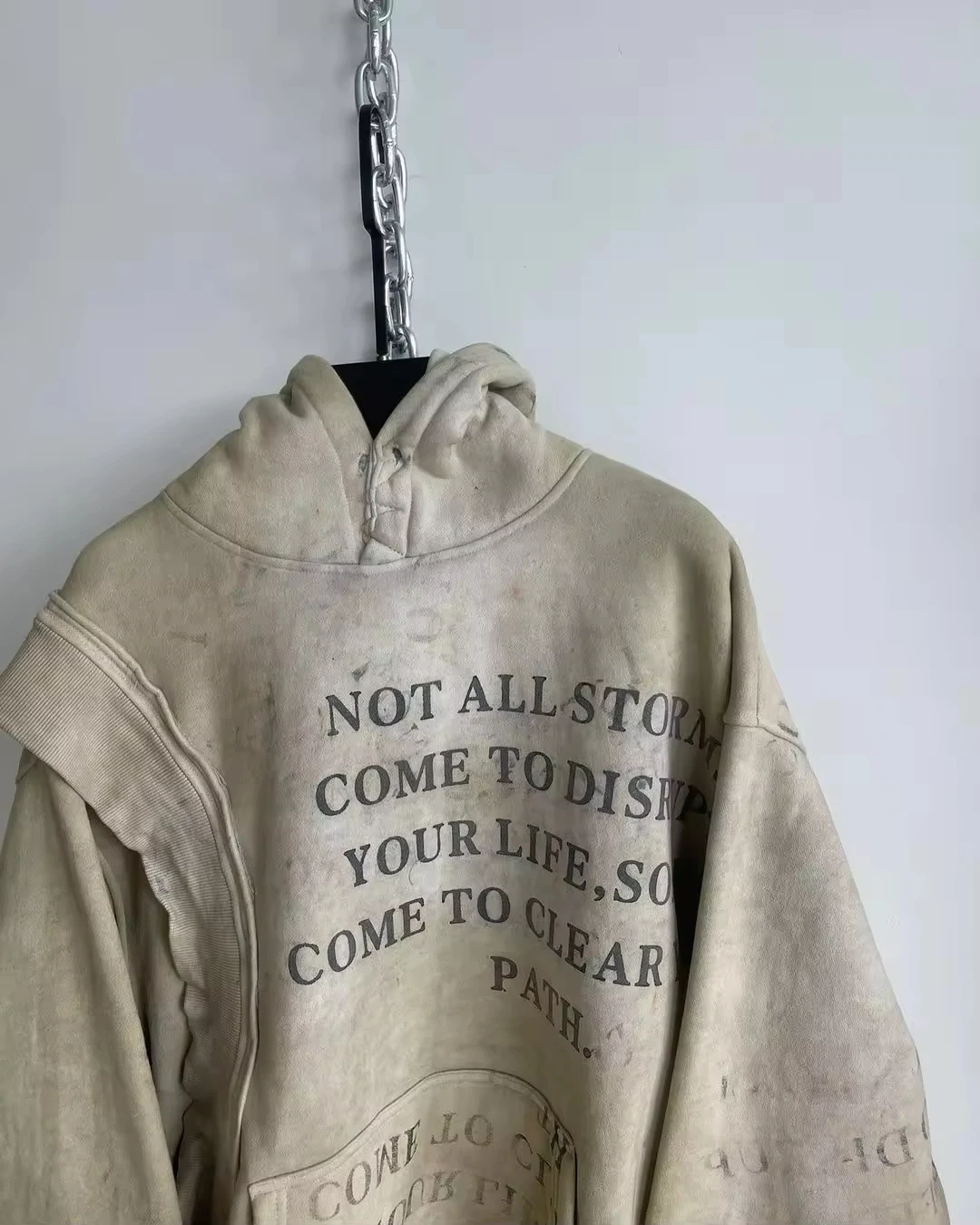 Salati Custom Factory 500gsm Custom LOGO Hoodies DTG Printing Vintage Acid Washed Pullover Hoodie French Terry gallery 3