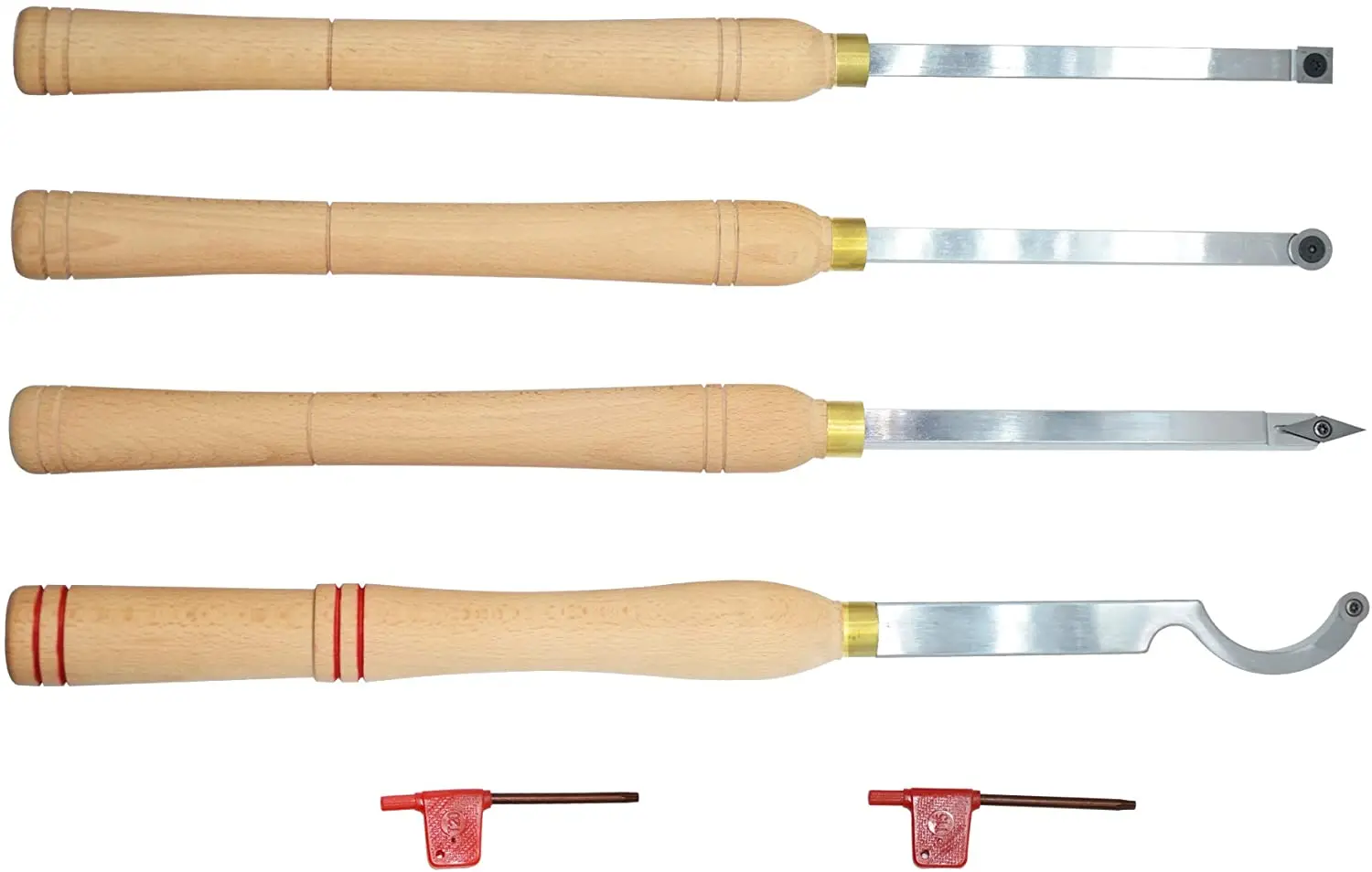 Carbide Tipped Wood Turning Tools Lathe Set Rougher Detailer Finisher