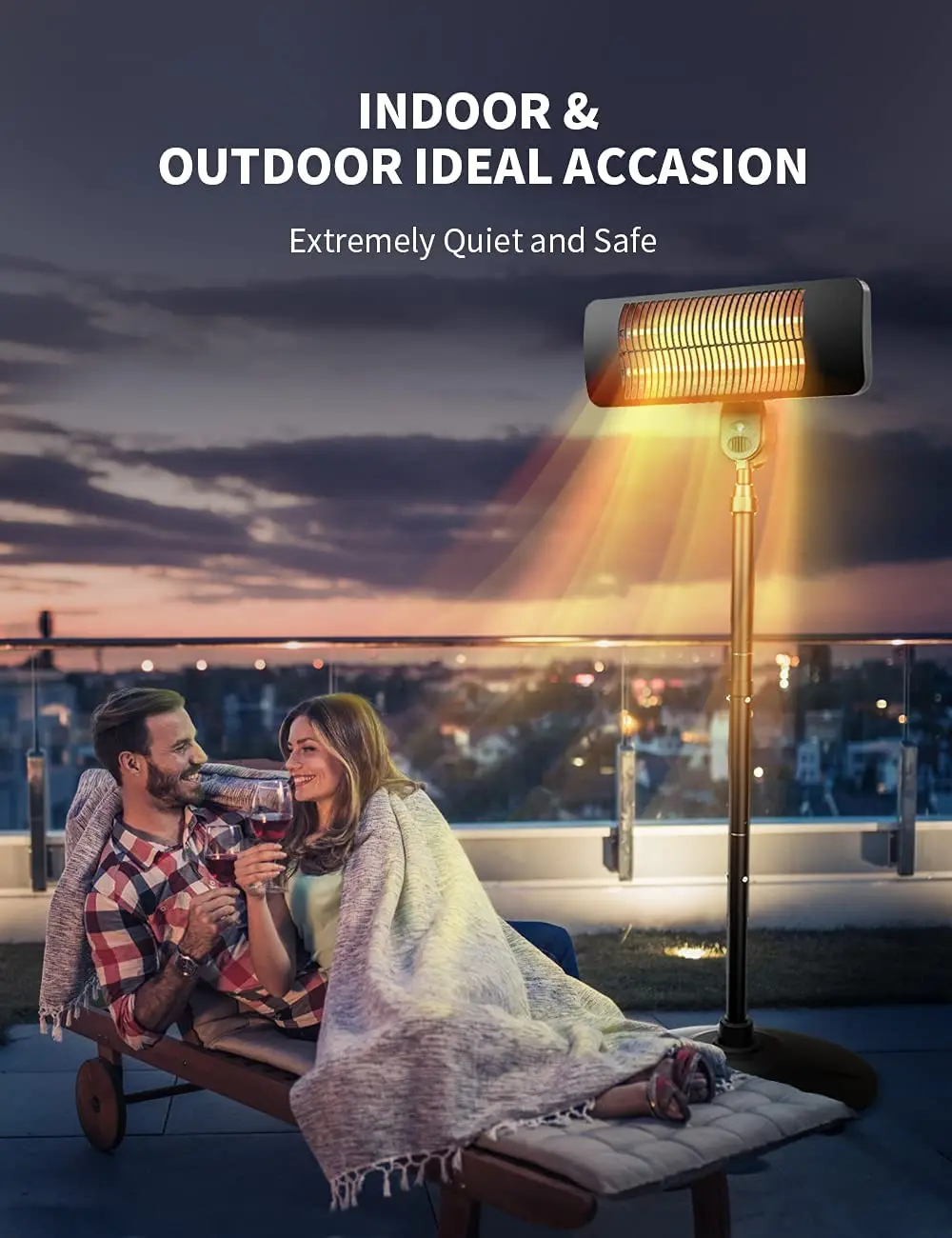 Factory Delivery Garden Heaters 3 Power Levels For Patio Uk Plug Lamp