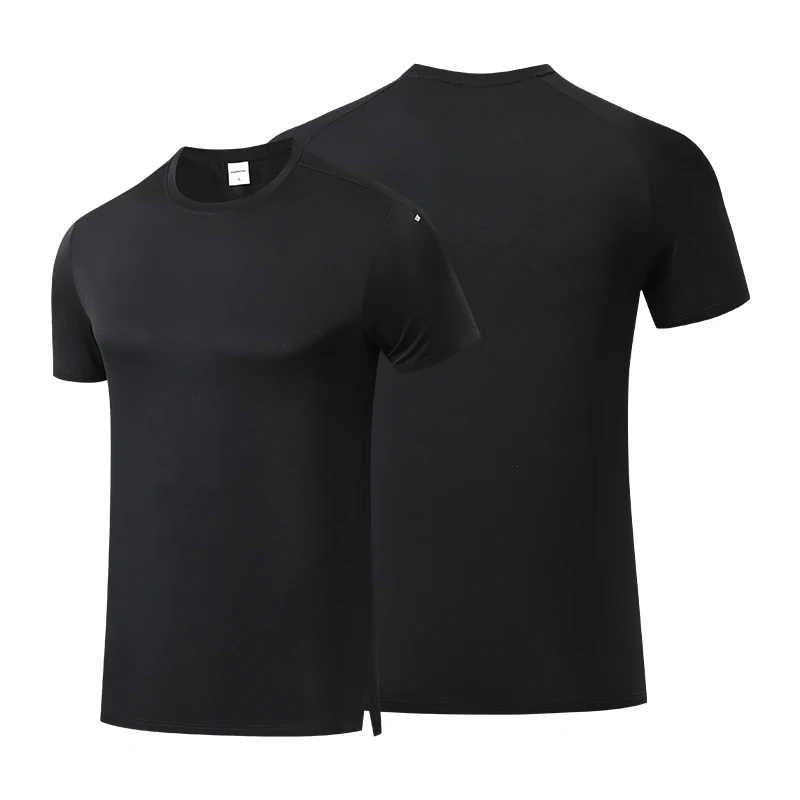 vivision ナイロンTシャツ NYLON STRETCH-T ブラックS Men's Nylon Spandex Quick Dry Sport T-Shirt - Solid Design