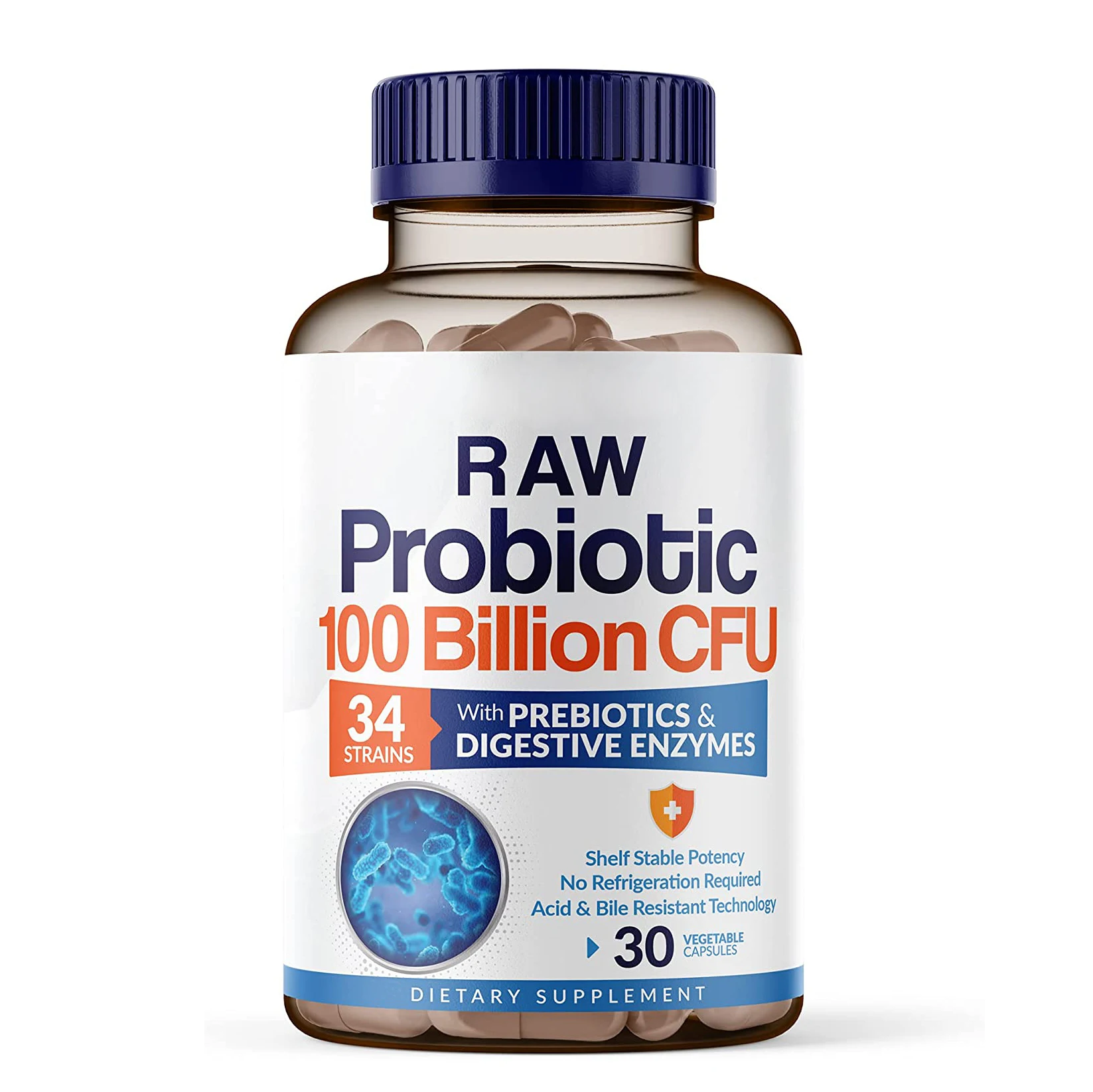 Custom Organic Probiotics 100 Billion Cfu Prebiotics Digestive Enzymes