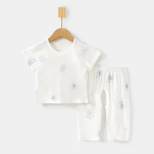 Muslin Baby Clothes Baby Clothing Set Summer Casual T-Shirt Loose Long Pants Toddler Girls Clothing Sets