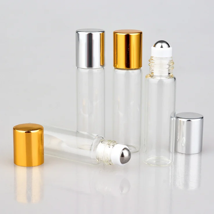 10ml Essential Oil in Empty Roll-on Glass Bottle 20ml Perfume Bottle with Plastic Caps