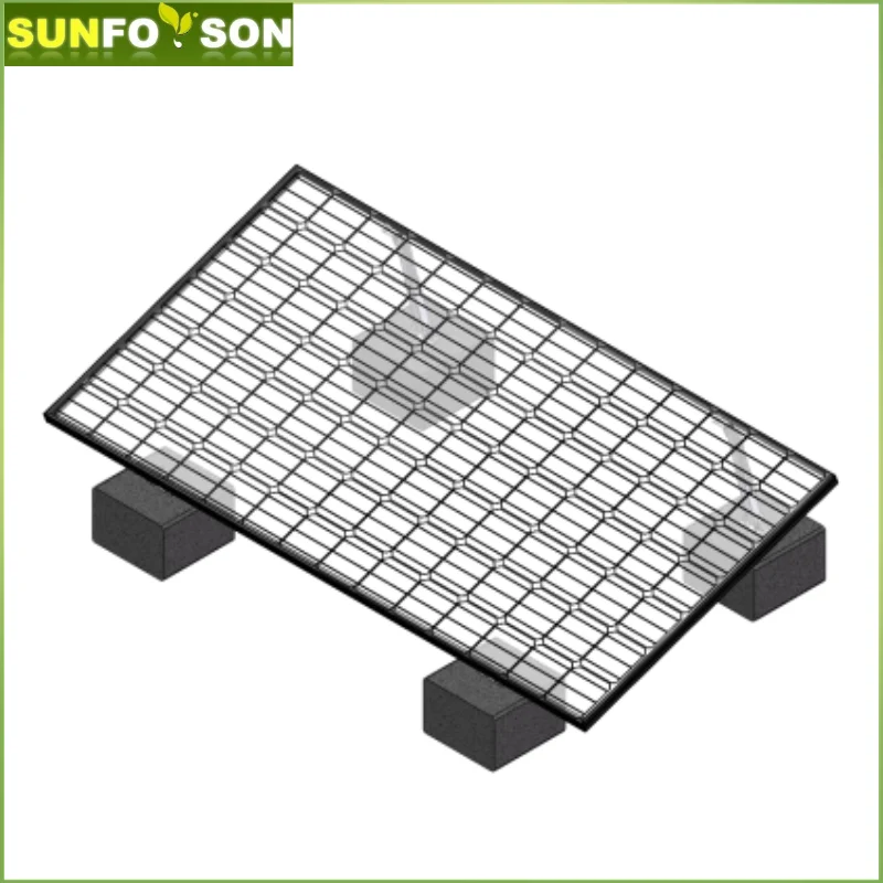 Portable Solar Panel Mounting Kit Adjustable PV Panel Rack System Flat Roof Metal Roof Fast Installation