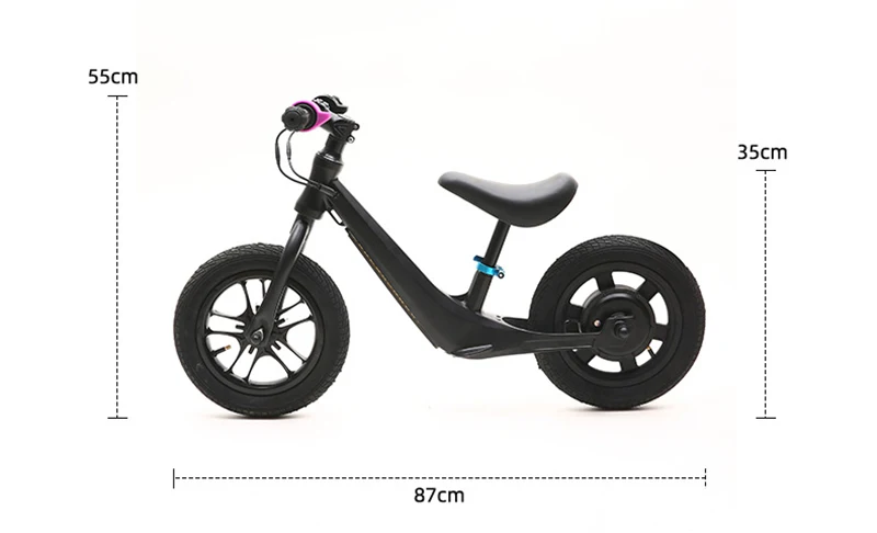 Colorful 12\" Alloy Frame Wheel with Oxidation Carbon Wheelset Stabilisers Child's Magnetic Balance Bike Ordinary Pedal for Kids