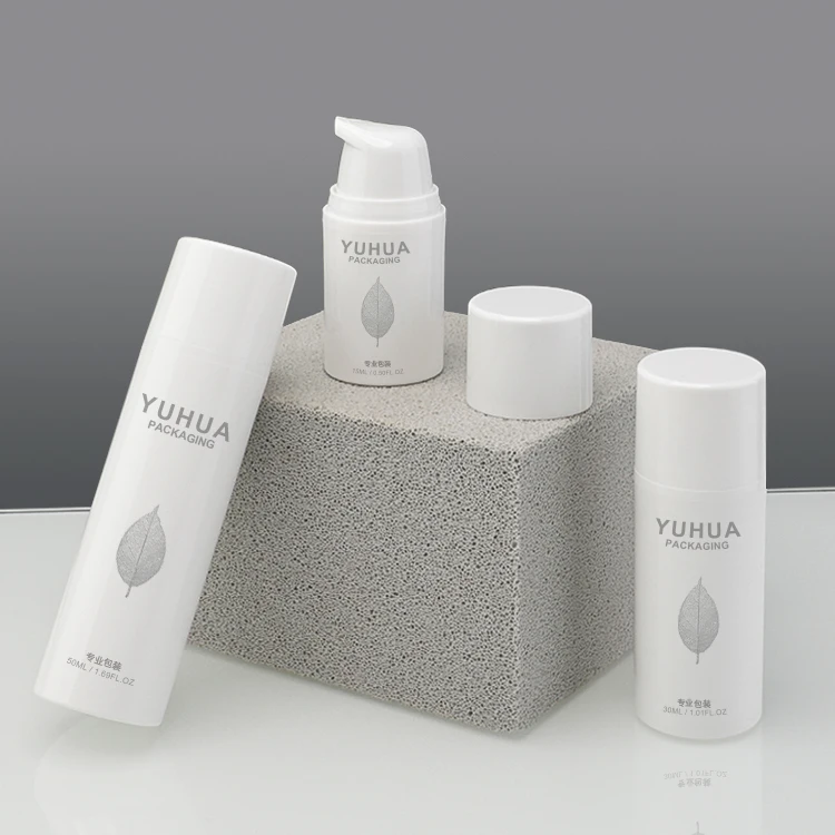 Customized Eco-Friendly 15ml 30ml 50ml Refillable PP Airless Pump Bottle for Face Cream and Sunscreen Lotion Packaging