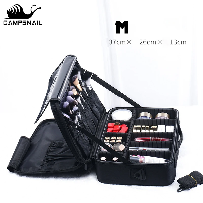 Campsnail Makeup Bag Cosmetic Unfitted Vanity Cases Travel Beauty Box 