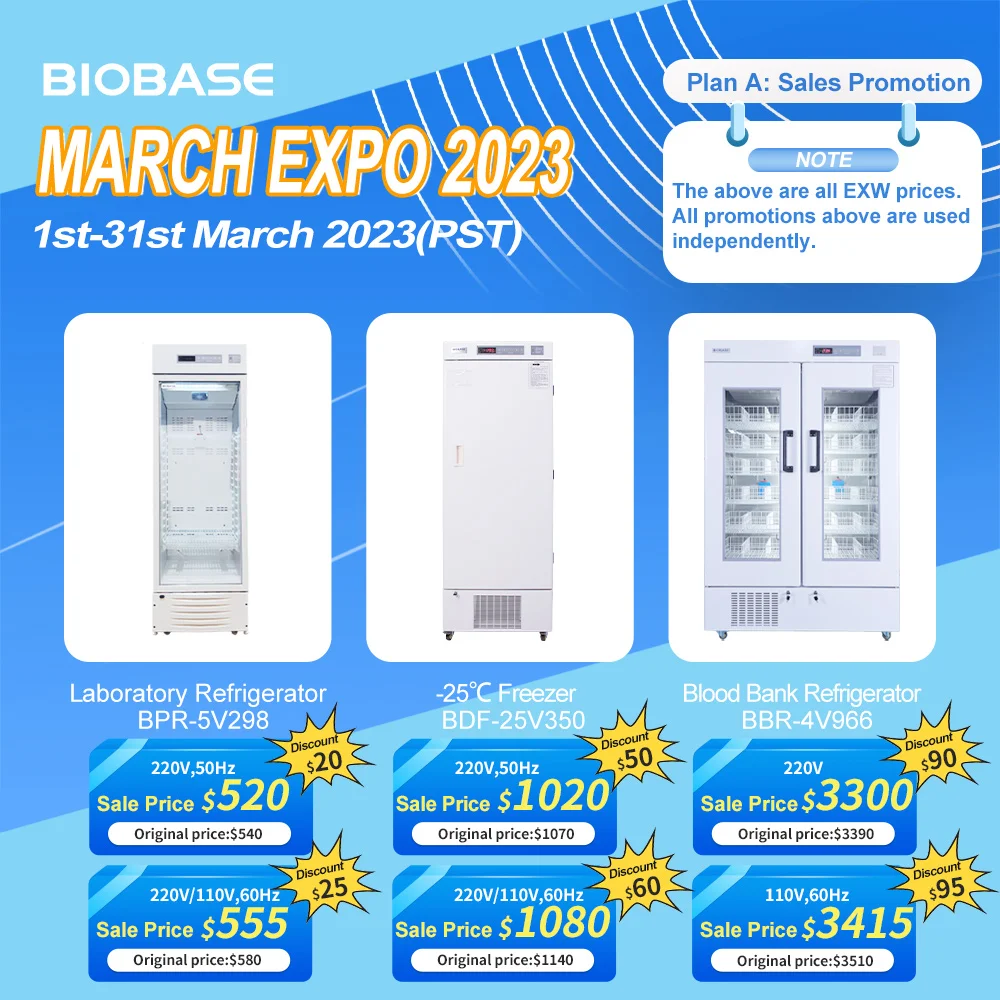 Biobase Laboratory Refrigerator Manufacturer Lab Reagent Storage Vertical Refrigerator Price