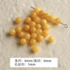 10pcs amber stone round beads 6mm