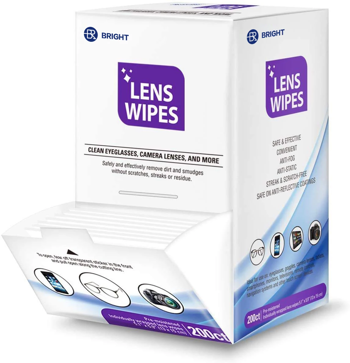 2023 Individually Packaged Care Touch Lens Wipe Custom Logo Disposable