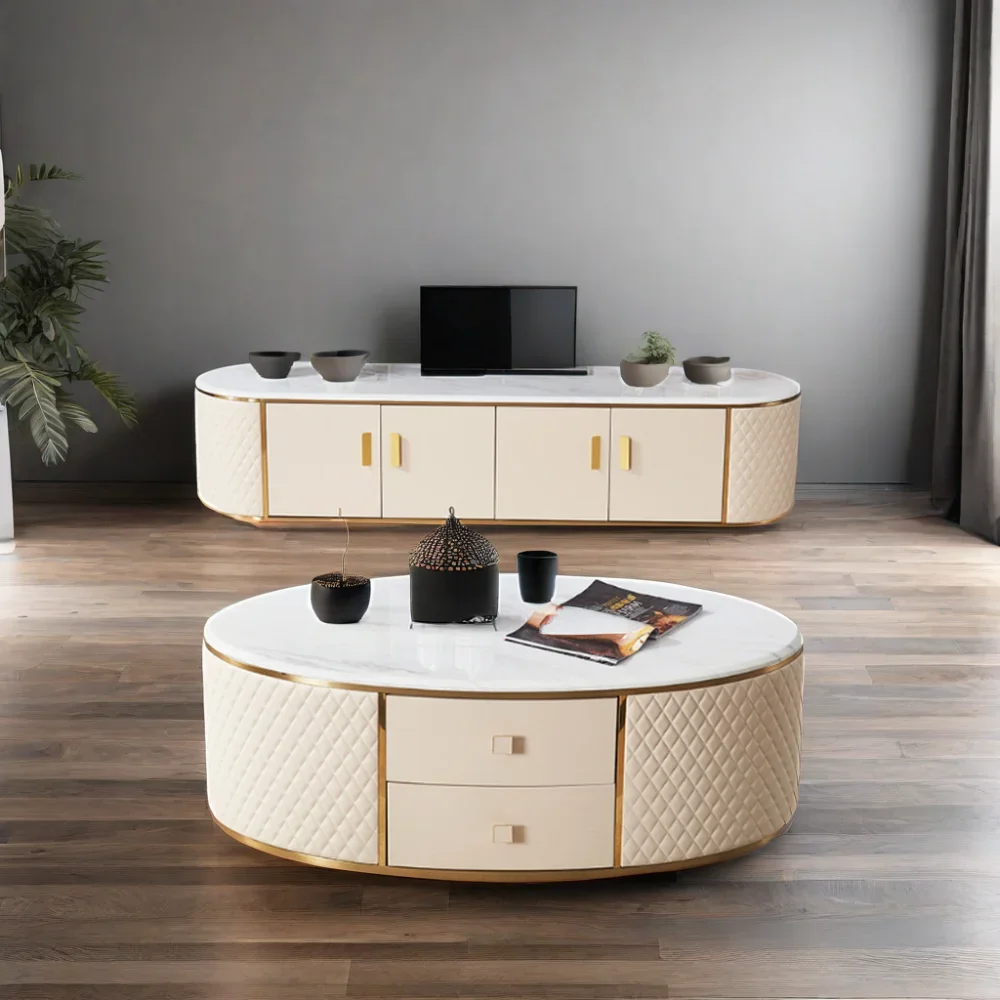 Popular 100 Inch Kenya Style Movable Wood Turkish Furniture Luxury Large New Design Modern Tv Stands