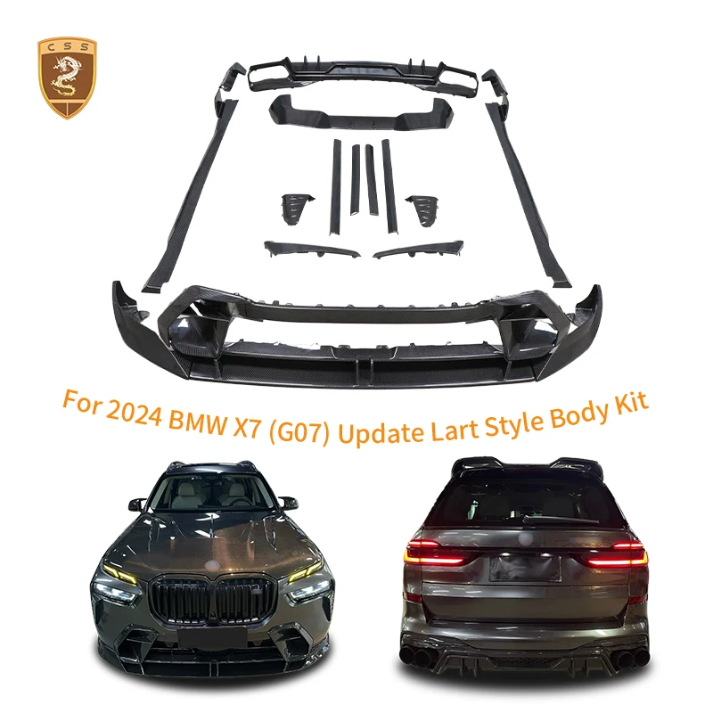 Dry Carbon Fiber Body Kit For BMW X7 G07 2024 Year Lart Style Front Lip Rear Diffuser