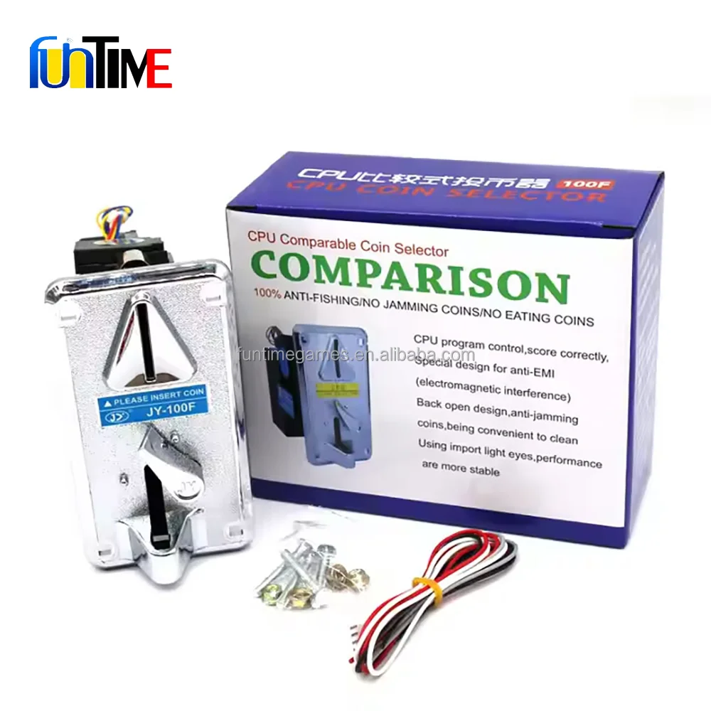 For Laundry Universal Faceplate Metal with Time Timer Control Box of Game Machine Selector JY-100F Coin Slot Acceptor