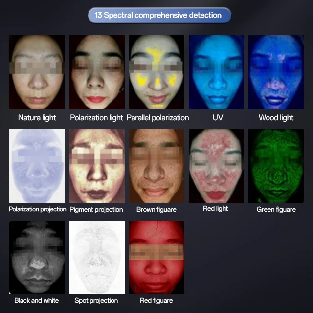 2024 New Mini AI Intelligent Cloud Algorithm Portable 3D Facials  Scanner Professional Skin Analysis Analyzer Machine for Salon