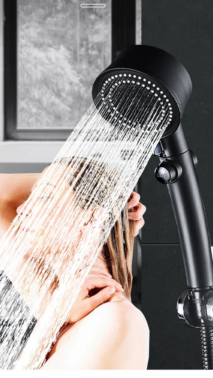 Jet Turbo Shower Heads 360 Propeller High Pressure With Spray Shower