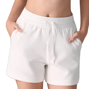 Custom High Quality Quick Dry High Waist Women's Athletic Shorts for Gym Yoga Workout Breathable Casual Running Shorts