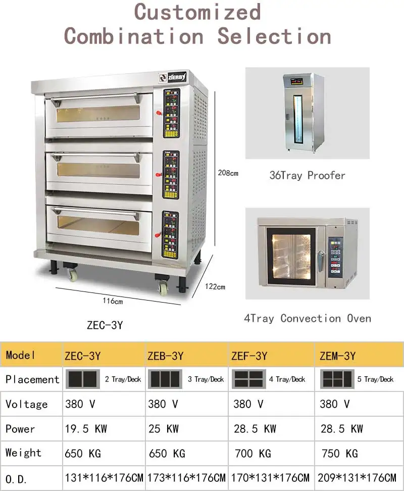 Духовая фабрика, гостиничное оборудование для выпечки с 3 отсеками, 6 лотками, коммерческое оборудование для выпечки, машины для выпечки, духовка для приготовления хлеба