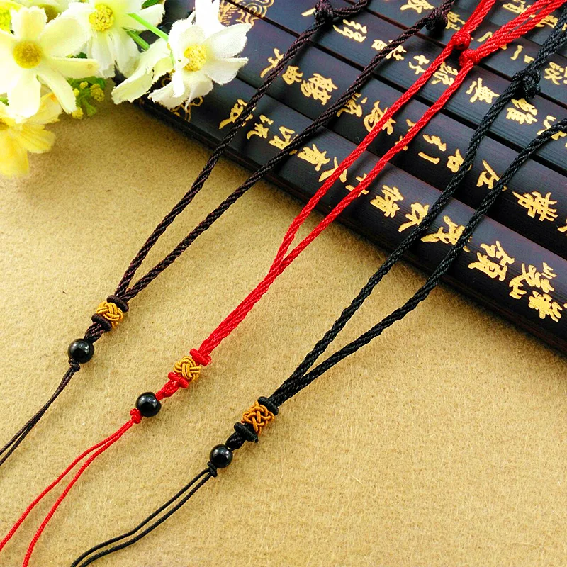 Red necklace hang string cords for jade finished adjustable necklace string