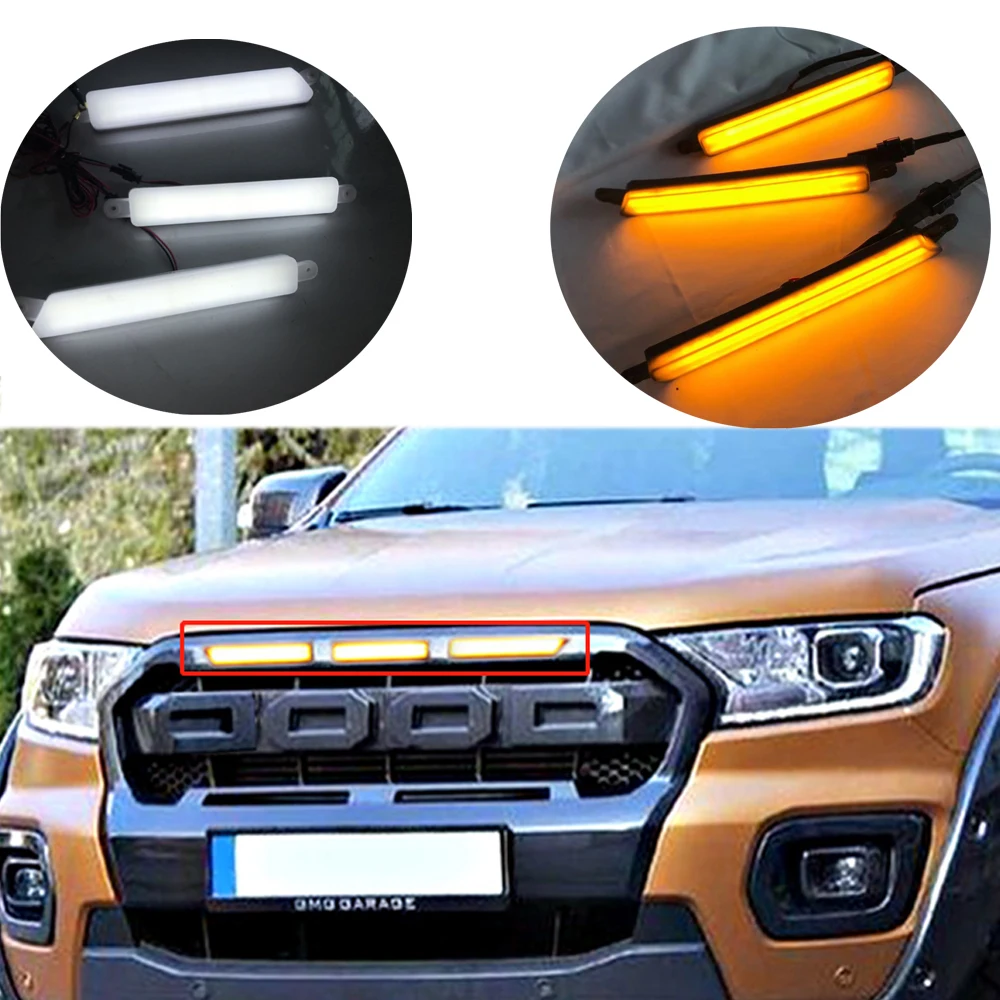 Modified Grill Storb LED Auto Light Accessories for Ranger Limited MK2 T8 XL XLT Radiator 2018-2021