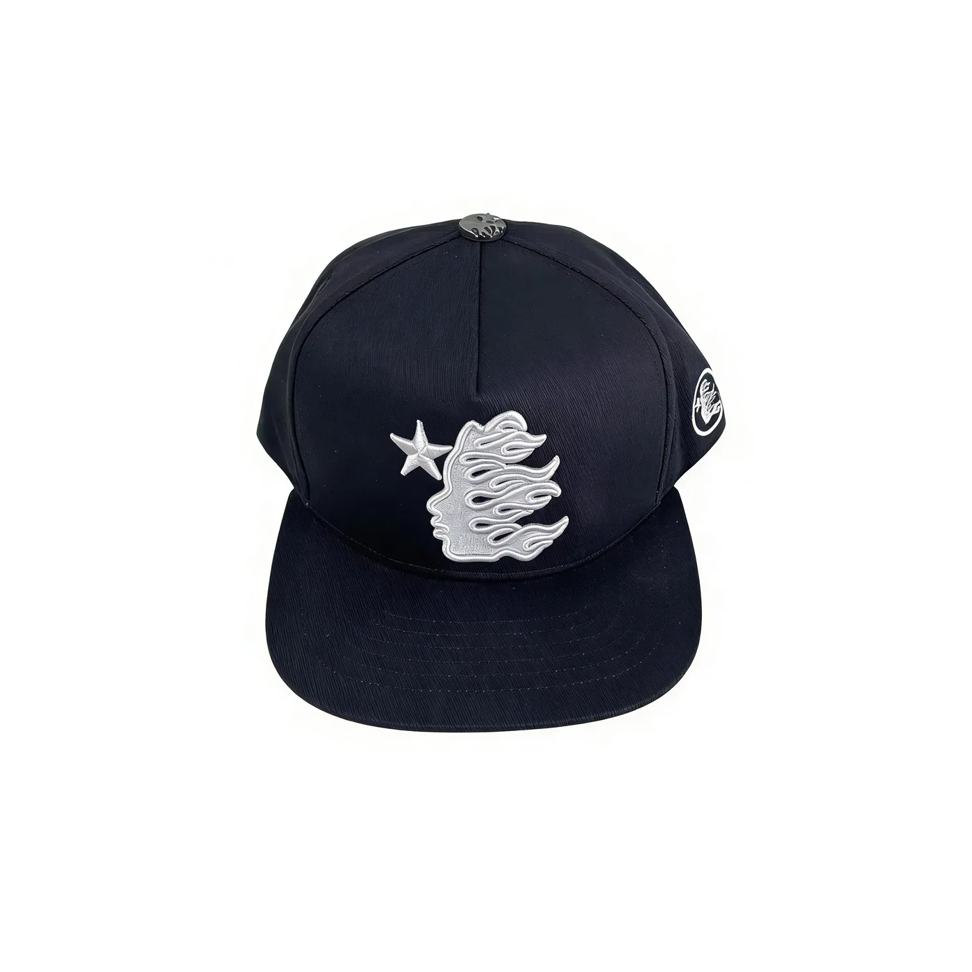 Hellstar Studio Rhinestone-Embroidered Cotton 6-Panel Baseball Cap | Mens/Womens Unisex Sports Hip-Hop Adjustable Snapback
