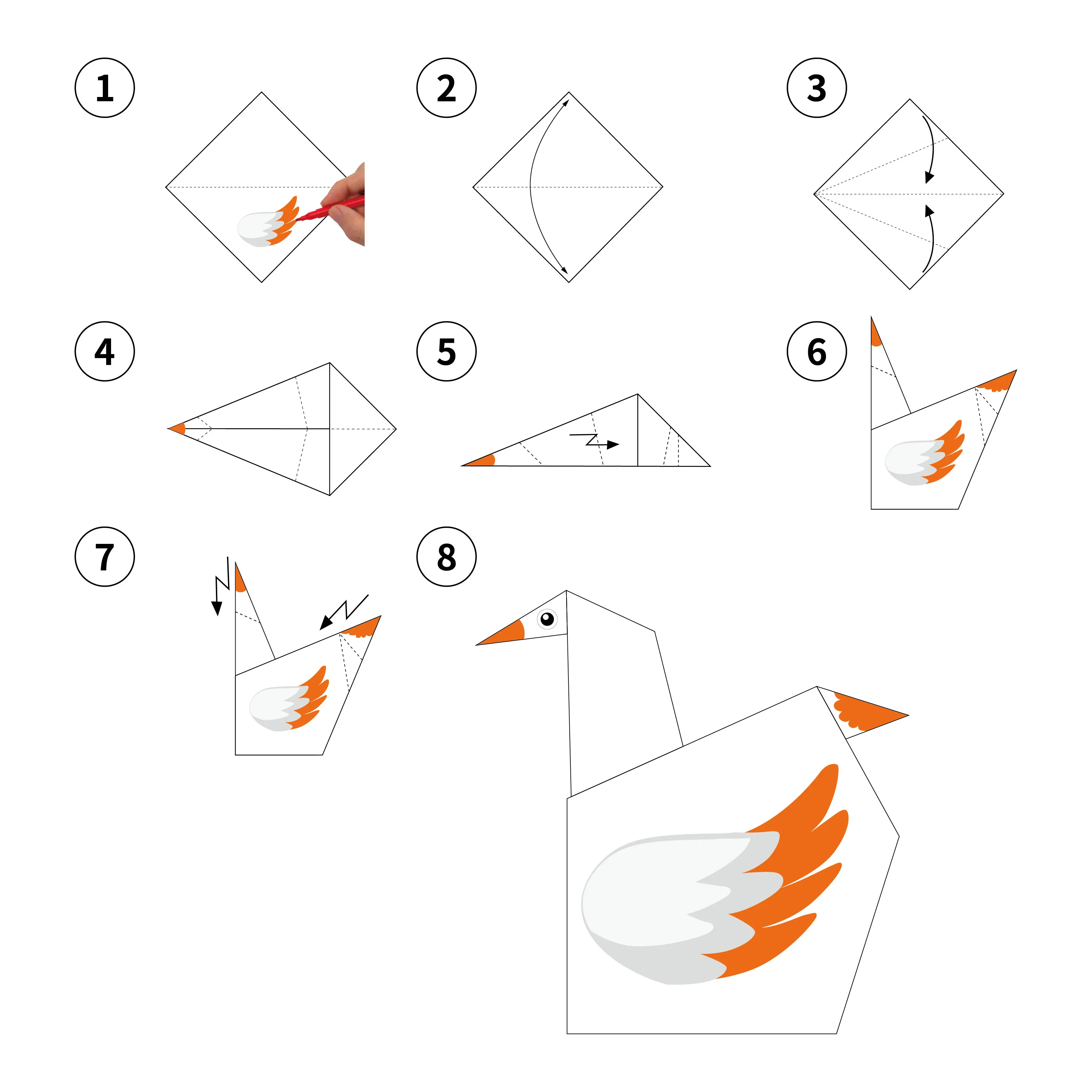 
Цветная детская игра «сделай сам» для оригами, 3d-ручная игра оригами crane 