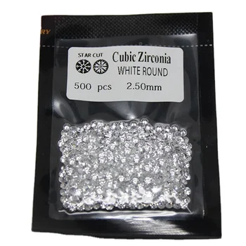 Excellent White Round CZ High Quality Star Cut Synthetic Cubic Zirconia