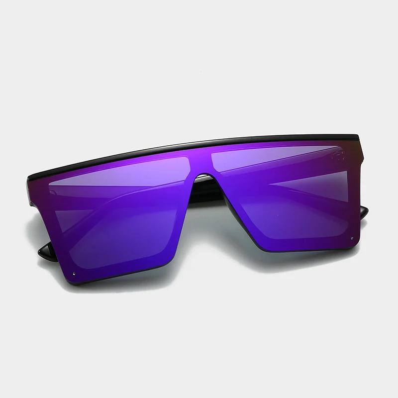Lmamba 1871 Oversized One Piece Lens Sunglasses Men Black Fashion Square Sun Glasses Mirror Vintage Retro Glasses Female Women
