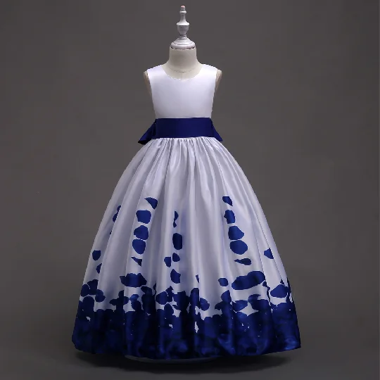 Высокое качество, Прямая поставка, платье принцессы для девочек детское платье маленькая юбка-американка на свадьбу От 2 до 13 лет платья для девочек, держащих букет невесты