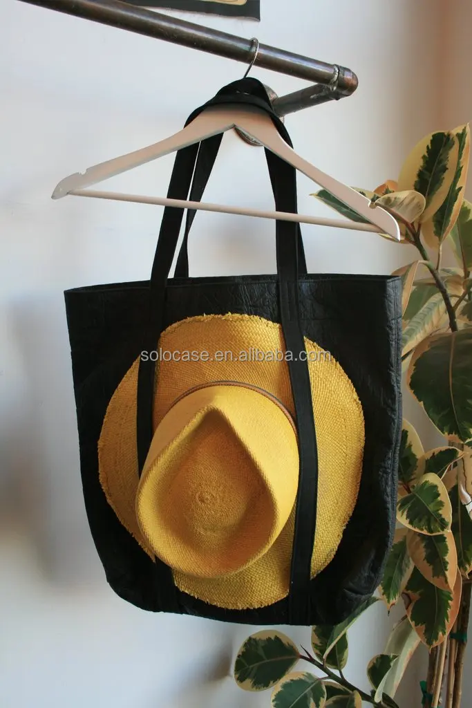 Canvas and Leather Tote Bag