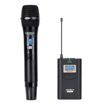 Comica CVM-WM100 PLUS(A) UHF Wireless Microphone with Dual-transmitters and One Receiver for DSLR Cameras Camcorders Smartphones detail image