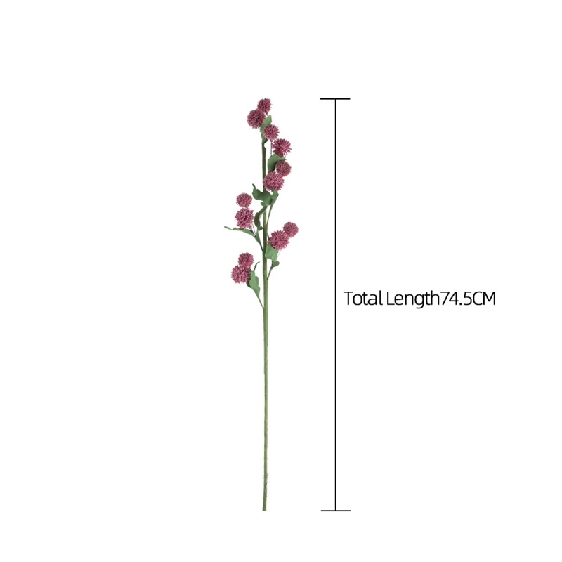 MW61217 Hochwertige Neuheit: Stachelige Kugeln mit Langen Zweigen,  Knstliche Blumenpflanzen, Plastik-Pusteblume fr Heimdekoration