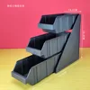 Brown three-compartment combination shelf