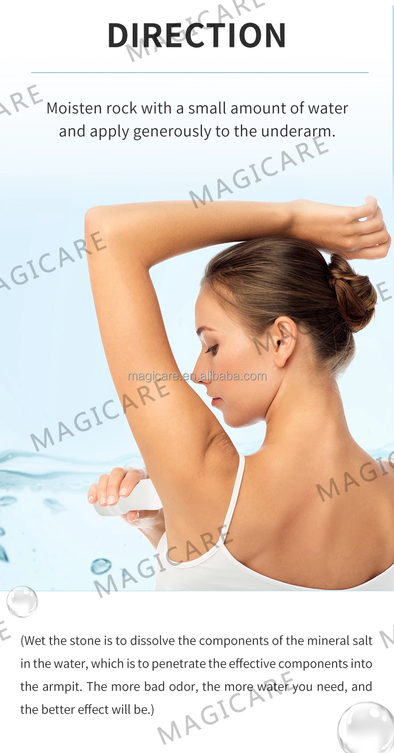 120g Alum Block Antiperspirant Stone Potassium Crystal Deodorant Natural Mineral Salt Underarm