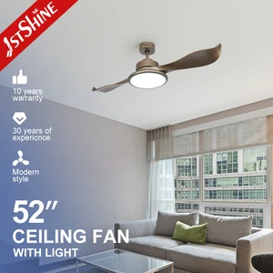 1stshine LED Ceiling Fan Plastic Comfortable Wind DC Motor Remote 2 Blades Ceiling Fan Led Light